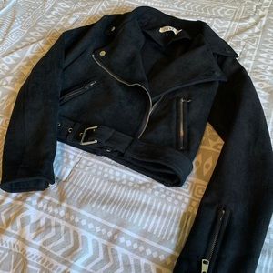 Black suede jacket